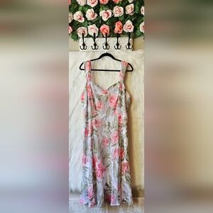 Connected Apparel Floral Sleeveless Babydoll Dress